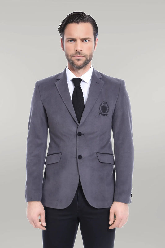 KOALA SYDNEY Pocket Flap Rigging Velvet Grey Jacket-Wessi
