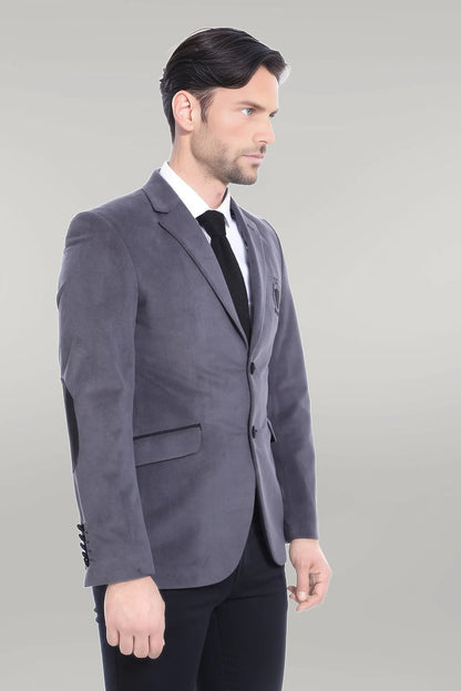 KOALA SYDNEY Pocket Flap Rigging Velvet Grey Jacket-Wessi