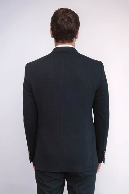 KOALA SYDNEY Double Breasted Slim Fit Black Blazer