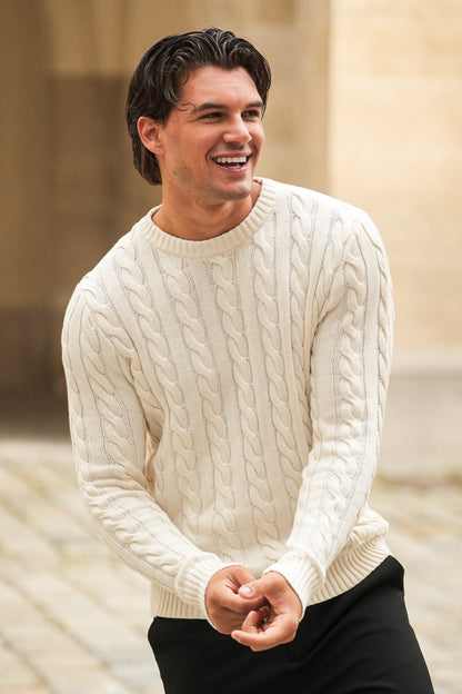 Cable Knit Crew Sweater