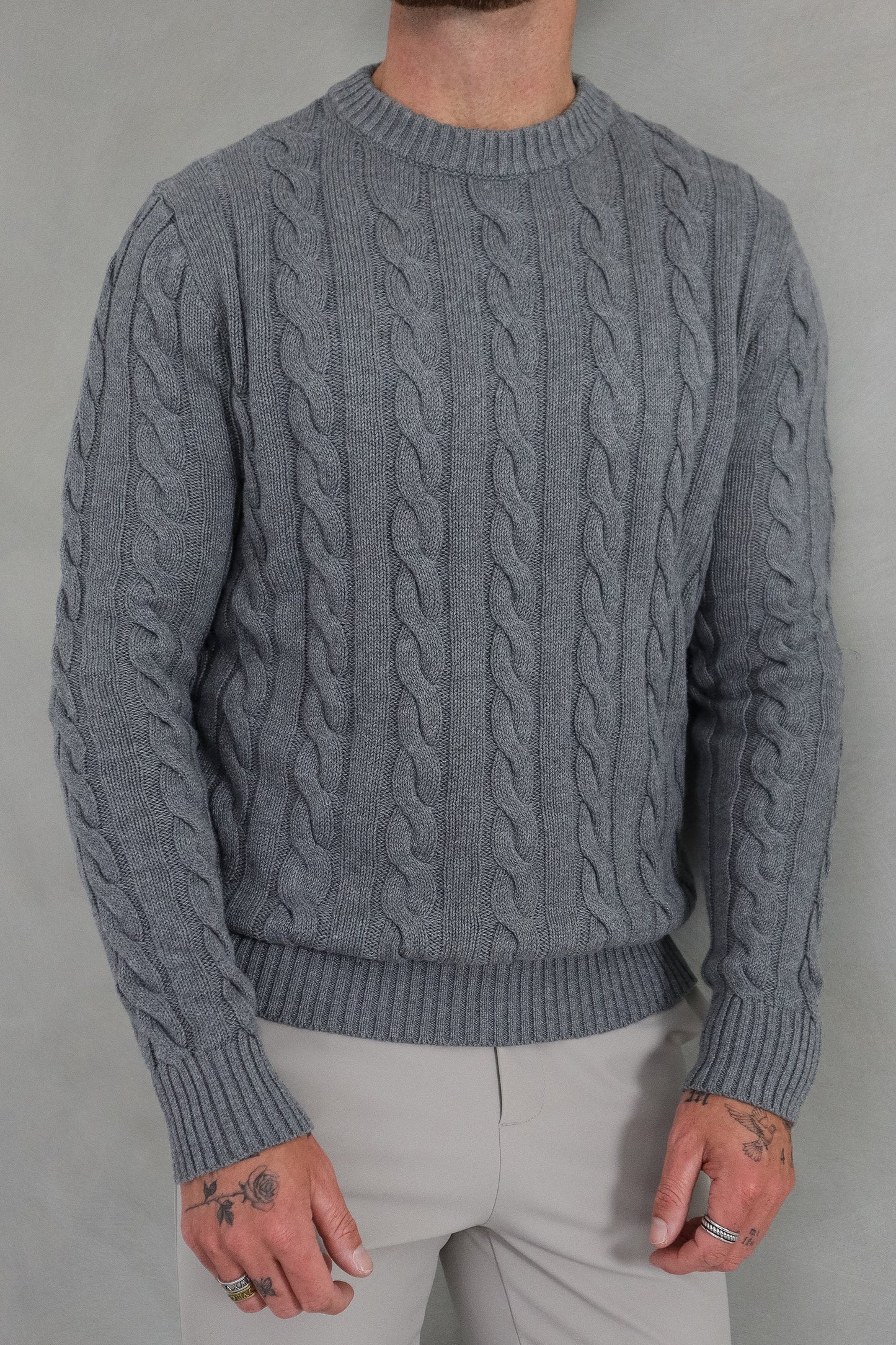 Cable Knit Crew Sweater