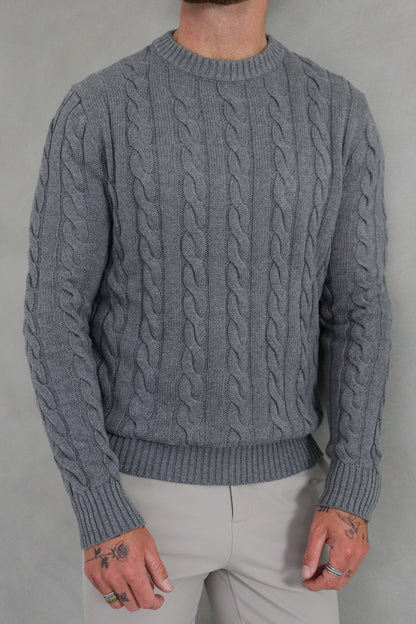 Cable Knit Crew Sweater