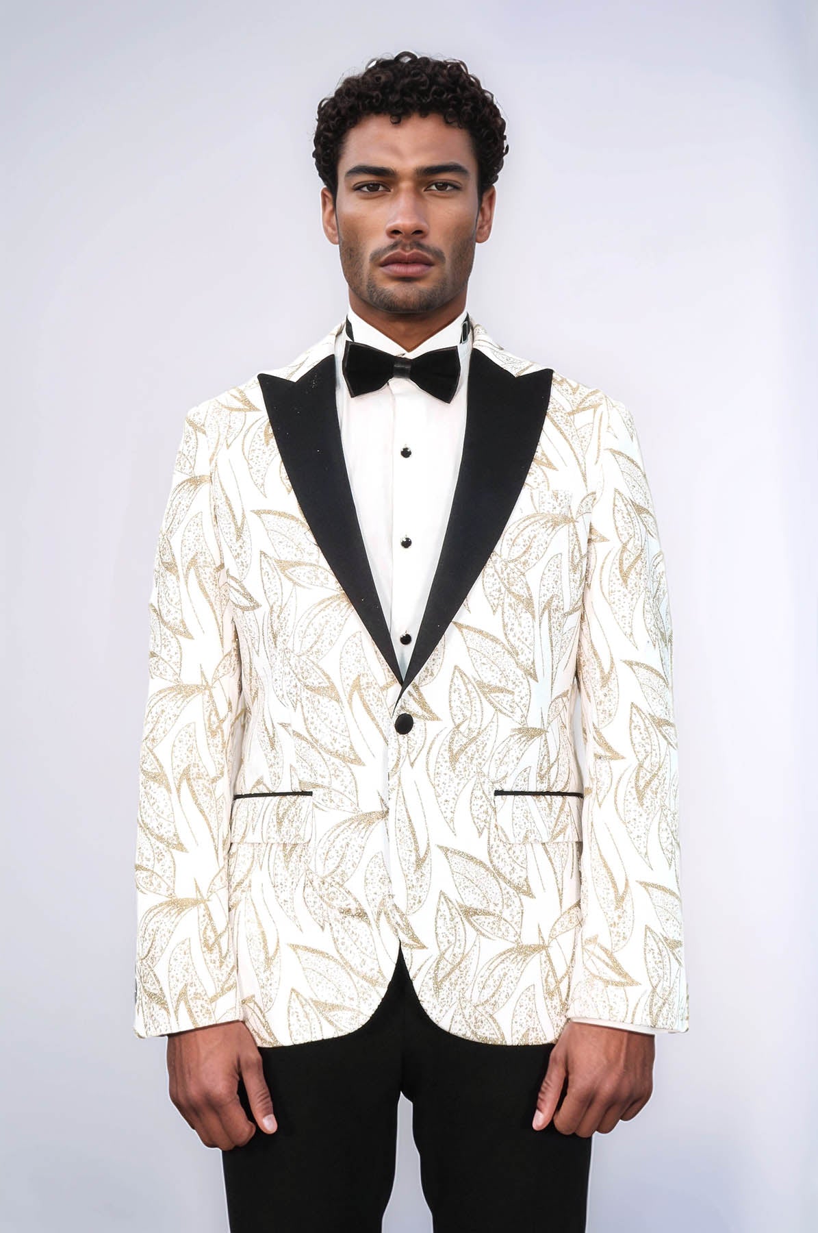 KOALA SYDNEY  Glittery Slim Fit White Men Wedding Groom Tuxedo Jacket