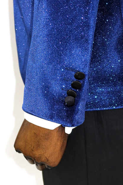 KOALA SYDNEY  Shawl Collar Velvet Sax Blue Men Prom Blazer