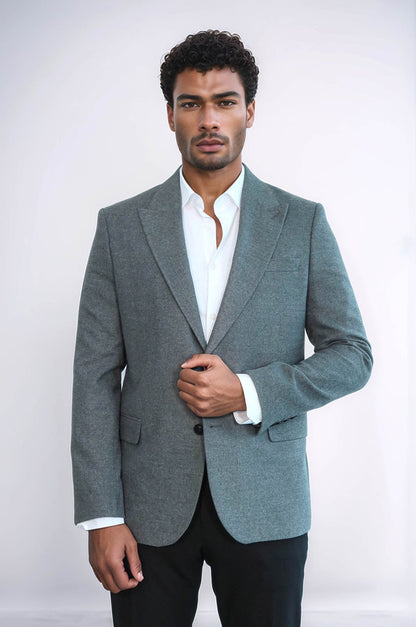 KOALA SYDNEY Plain Slim Fit Sport Grey Men Blazer