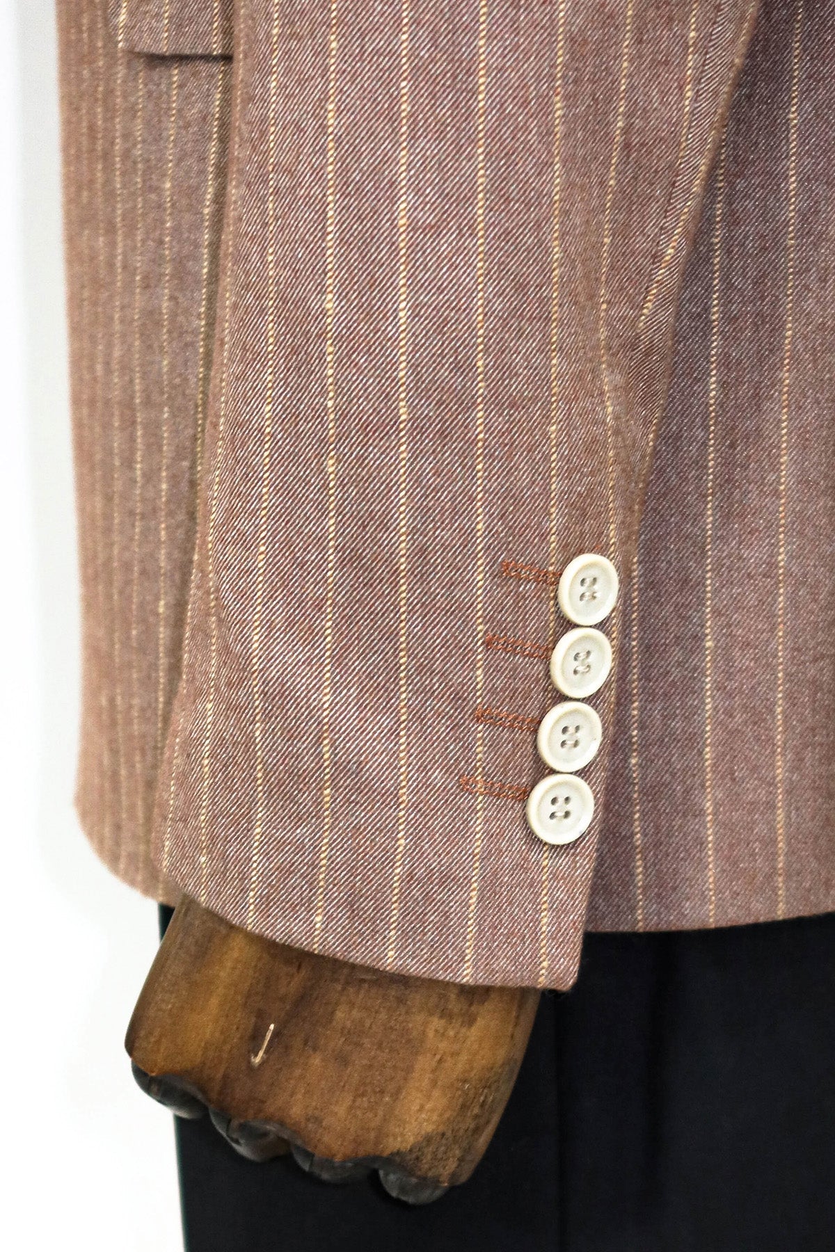 KOALA SYDNEY  Striped Double Breasted Beige Men Blazer and Trousers Combination-