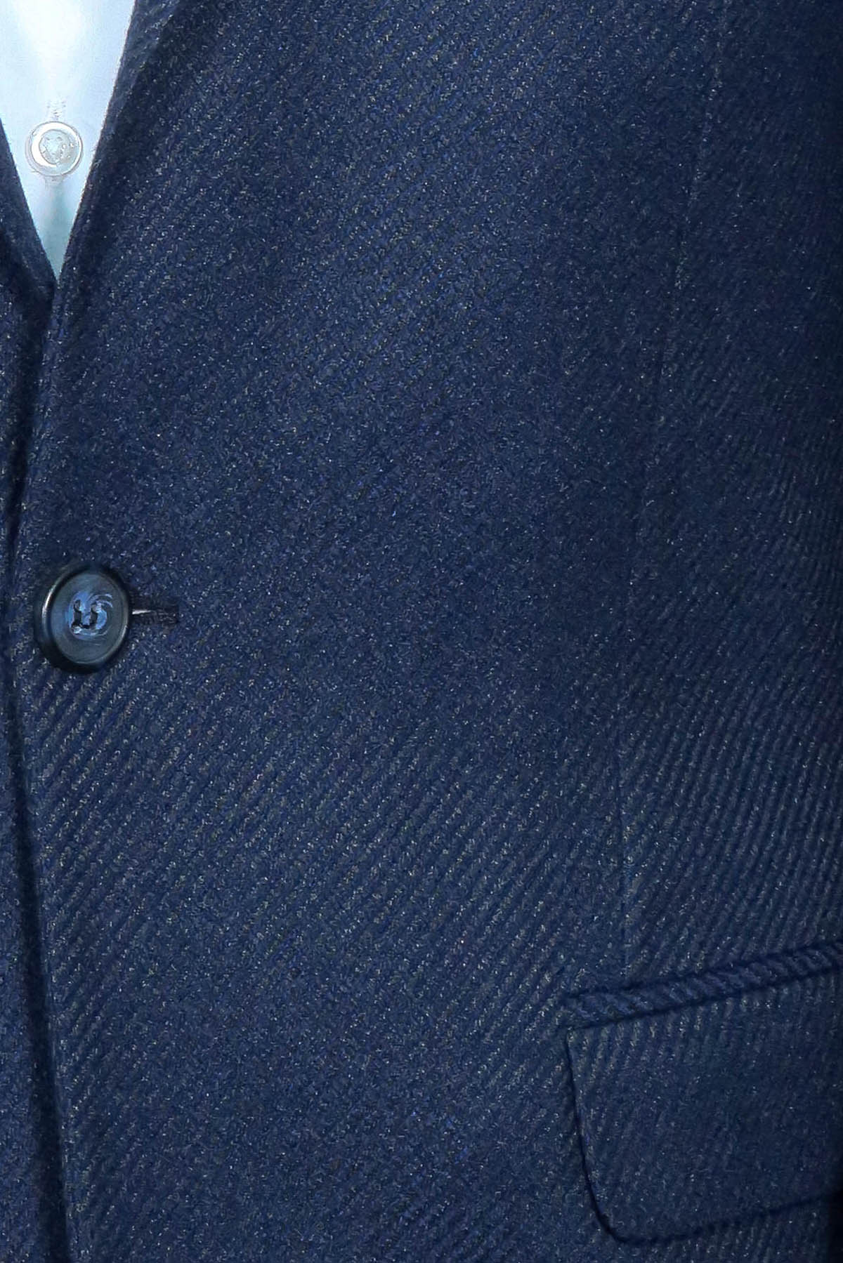 Slim Fit Patterned Dark Blue Men Blazer