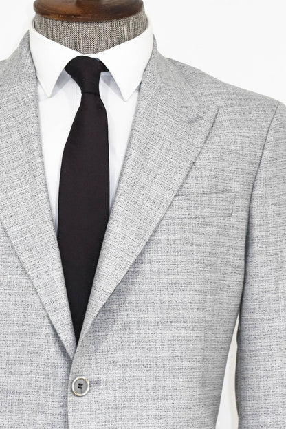 KOALA SYDNEY  Patterned Wide Lapel Grey Men Blazer and Trousers Combination -