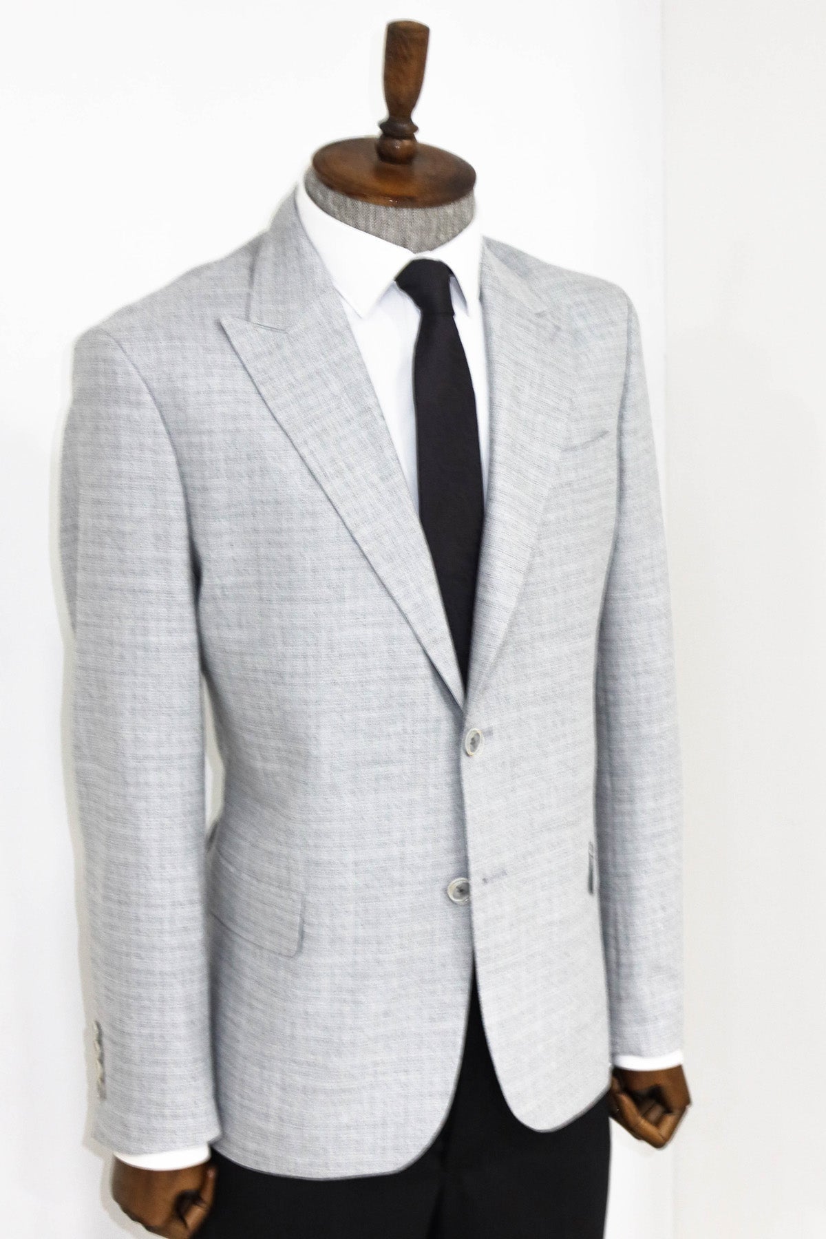 KOALA SYDNEY  Patterned Wide Lapel Grey Men Blazer and Trousers Combination -