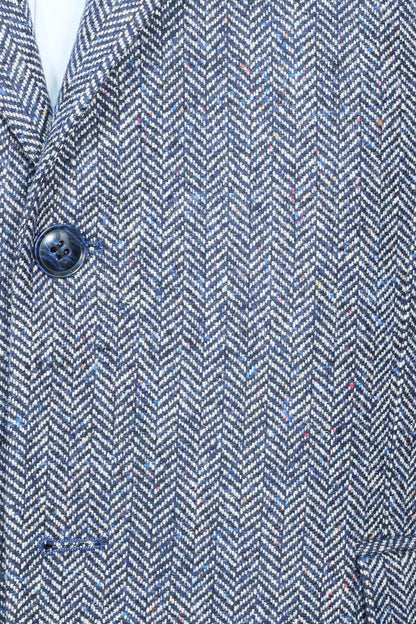 KOALA SYDNEY Houndstooth Pattern Wool Blue Men Blazer
