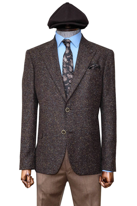 KOALA SYDNEY  Brown Jacket, Beige Trousers, Blue Shirt, and Paisley Tie - Modern Classic Look