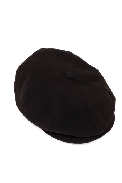 Black Wool Gatsby Men Hat
