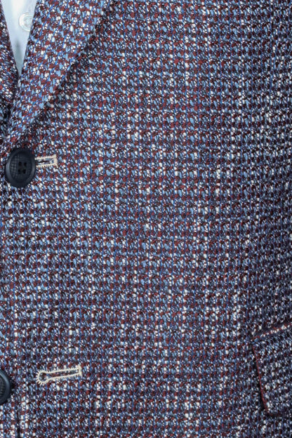 Slim Fit Patterned Sport Purple Men Blazer