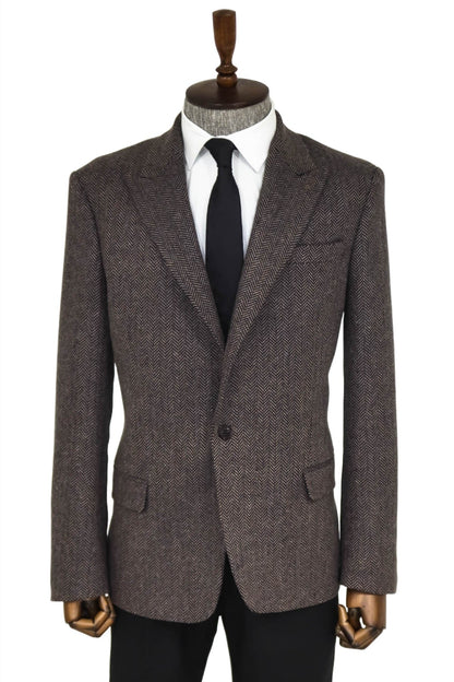 KOALA SYDNEY  Houndstooth Wool Black Men Blazer -