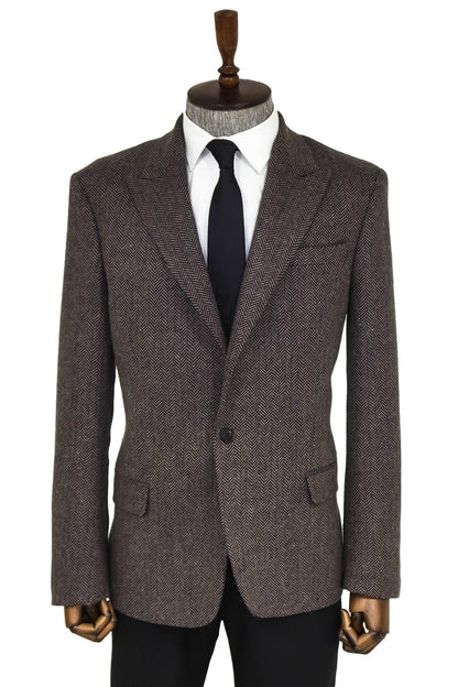 KOALA SYDNEY  Houndstooth Wool Black Men Blazer -