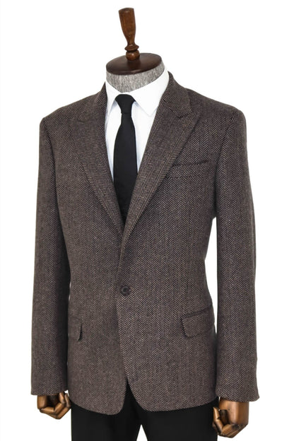 KOALA SYDNEY  Houndstooth Wool Black Men Blazer -