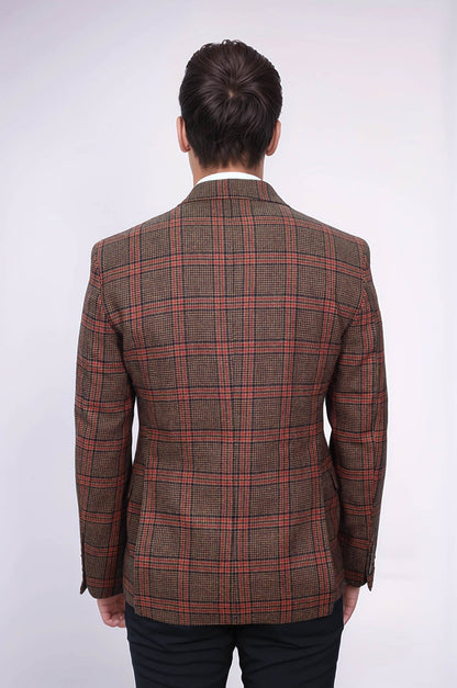 KOALA SYDNEY Checked Brown Men Blazer