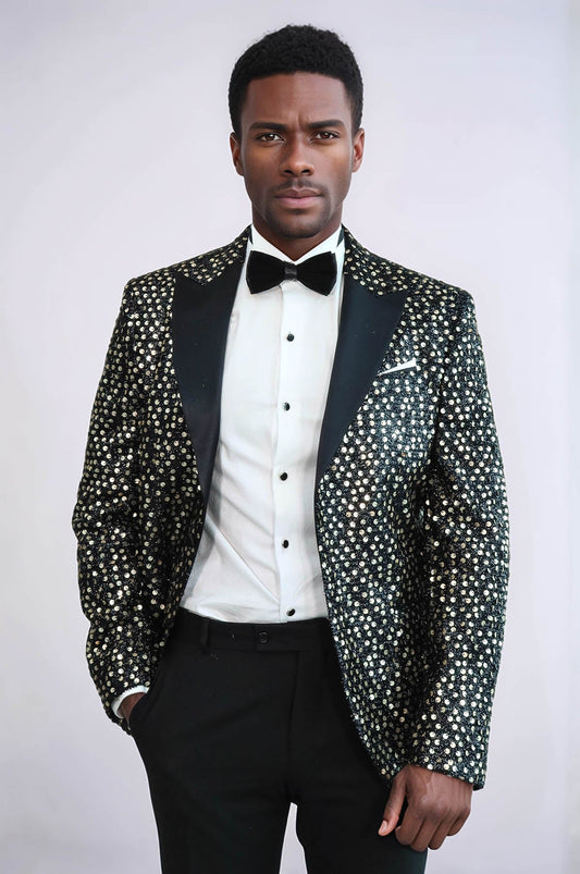 KOALA SYDNEY  Smoked Sparkly Patterned Party Blazer and Trousers Combination Suit