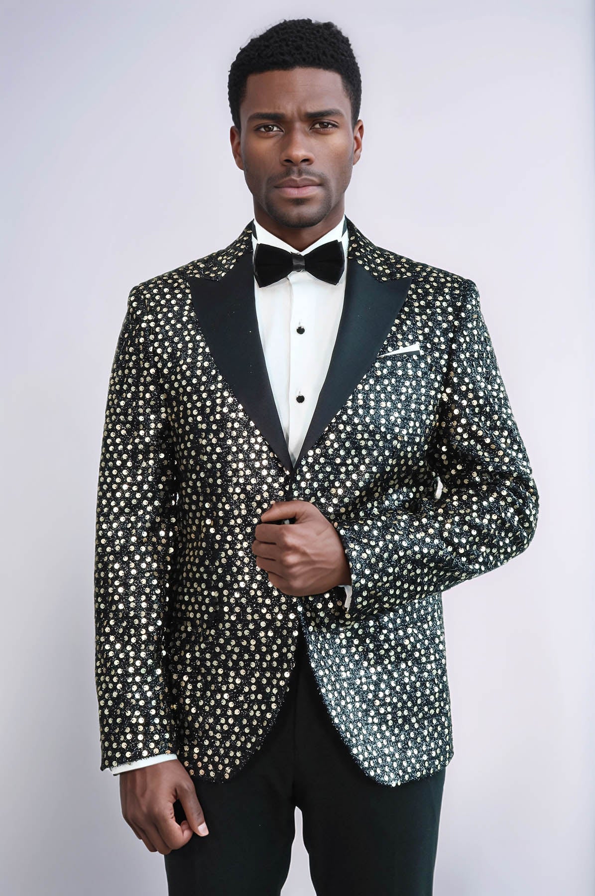KOALA SYDNEY  Smoked Sparkly Patterned Party Blazer and Trousers Combination Suit
