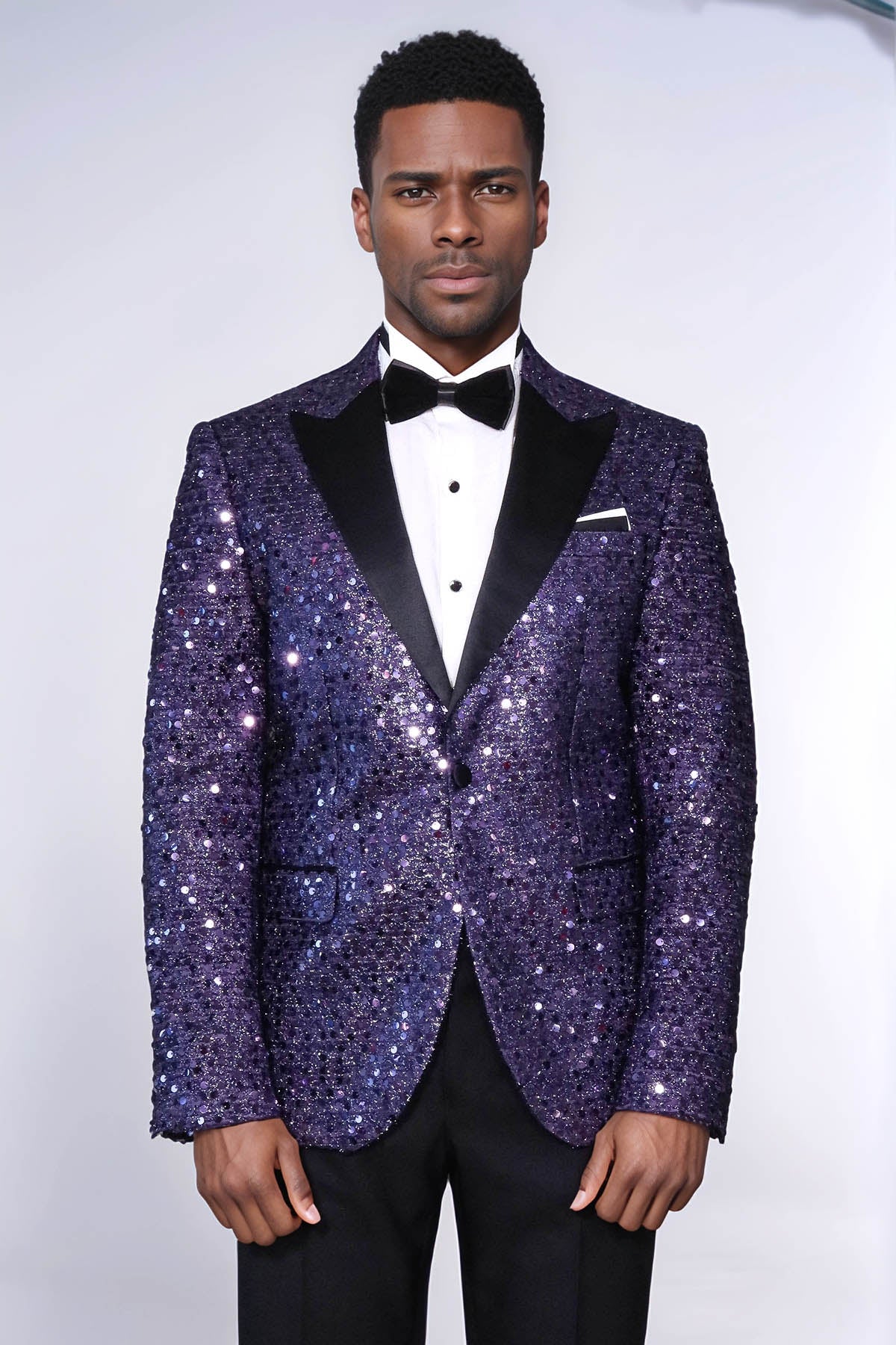 KOALA SYDNEY  Glitter Pattern Purple Men Prom Blazer