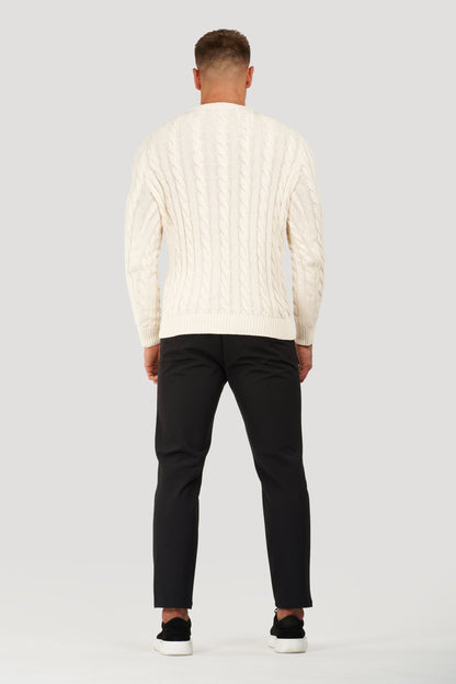Cable Knit Crew Sweater