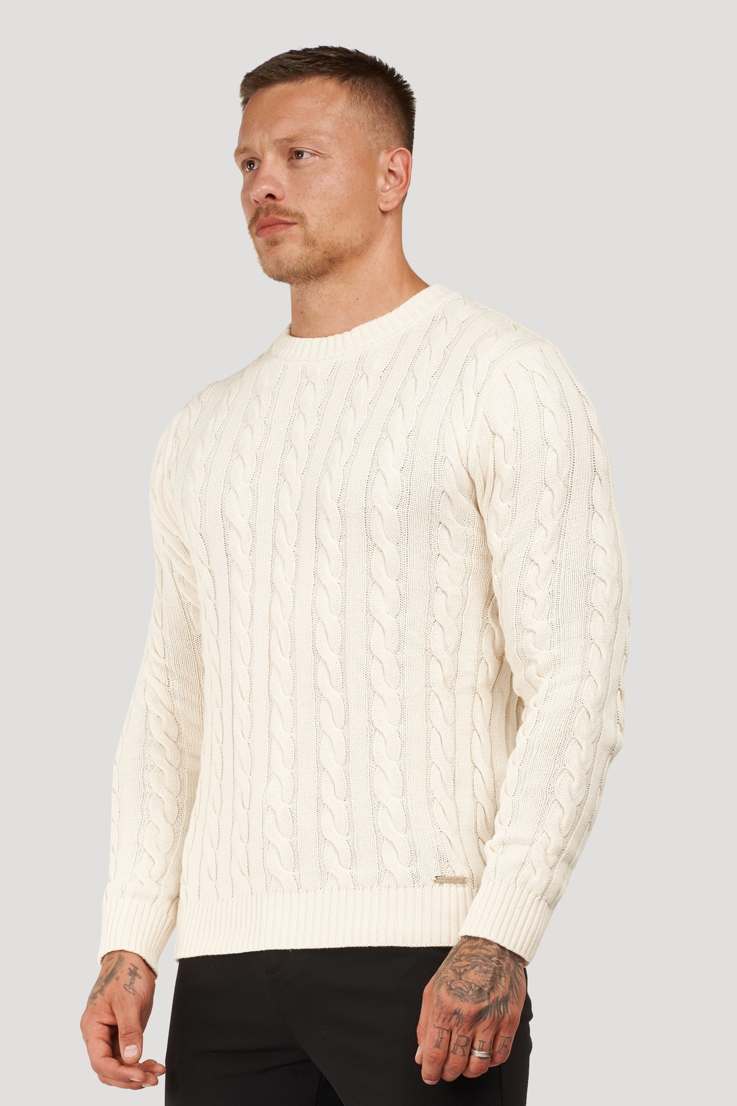 Cable Knit Crew Sweater