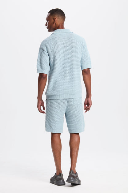 Matese Short Sleeve Crochet Shirt