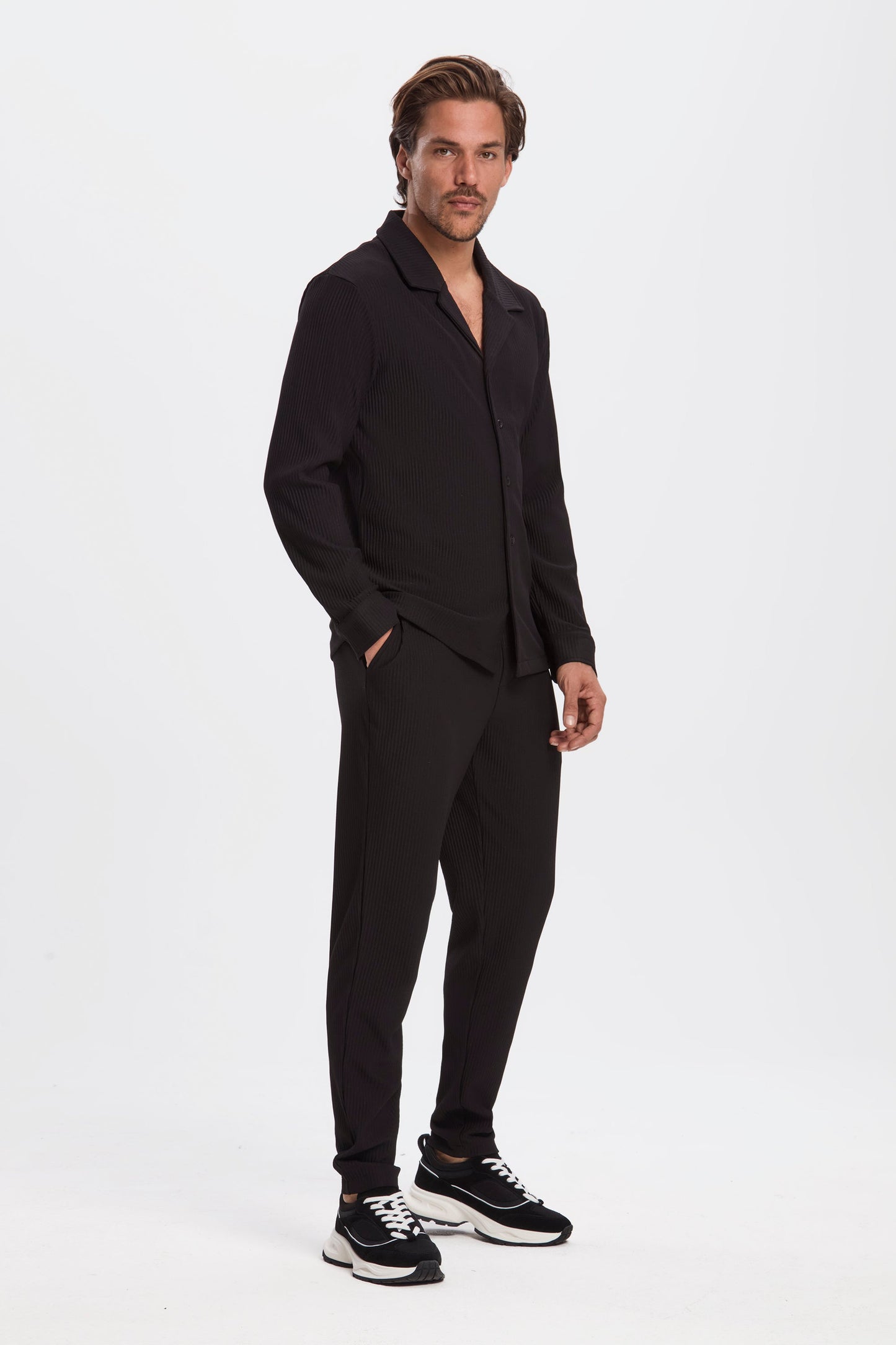 Pleated Long Sleeve Shirt