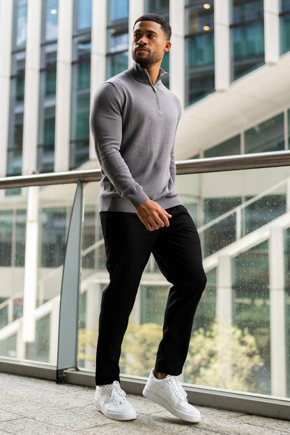 THE SANTONI HALF ZIP SWEATER