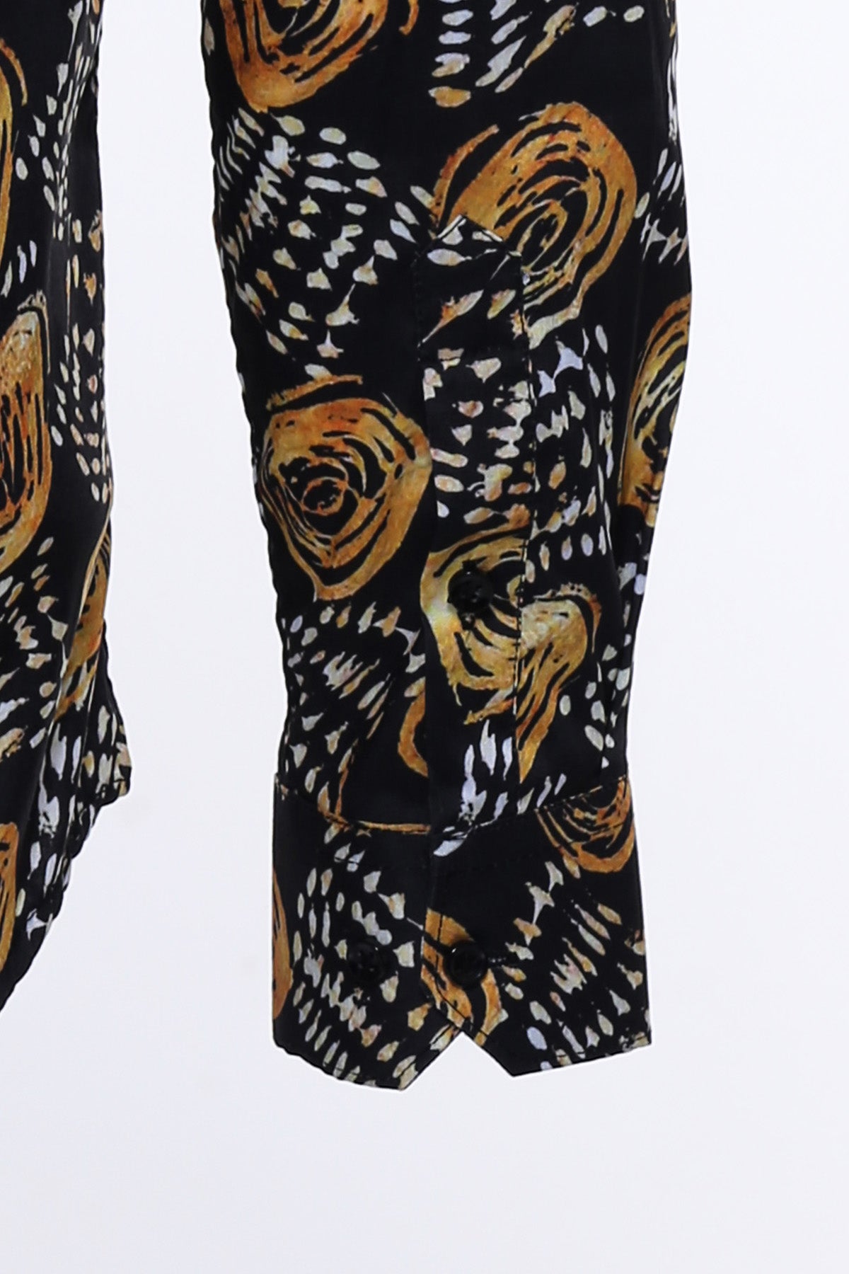 KOALA SYDNEY  Floral Patterned Long Sleeves Slim Fit Black Men Shirt -