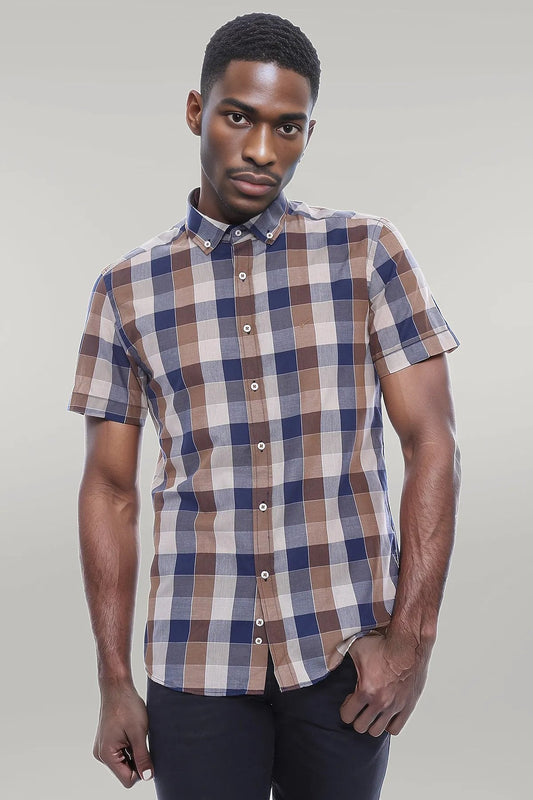 Plaid-Patterned Cotton Shirt