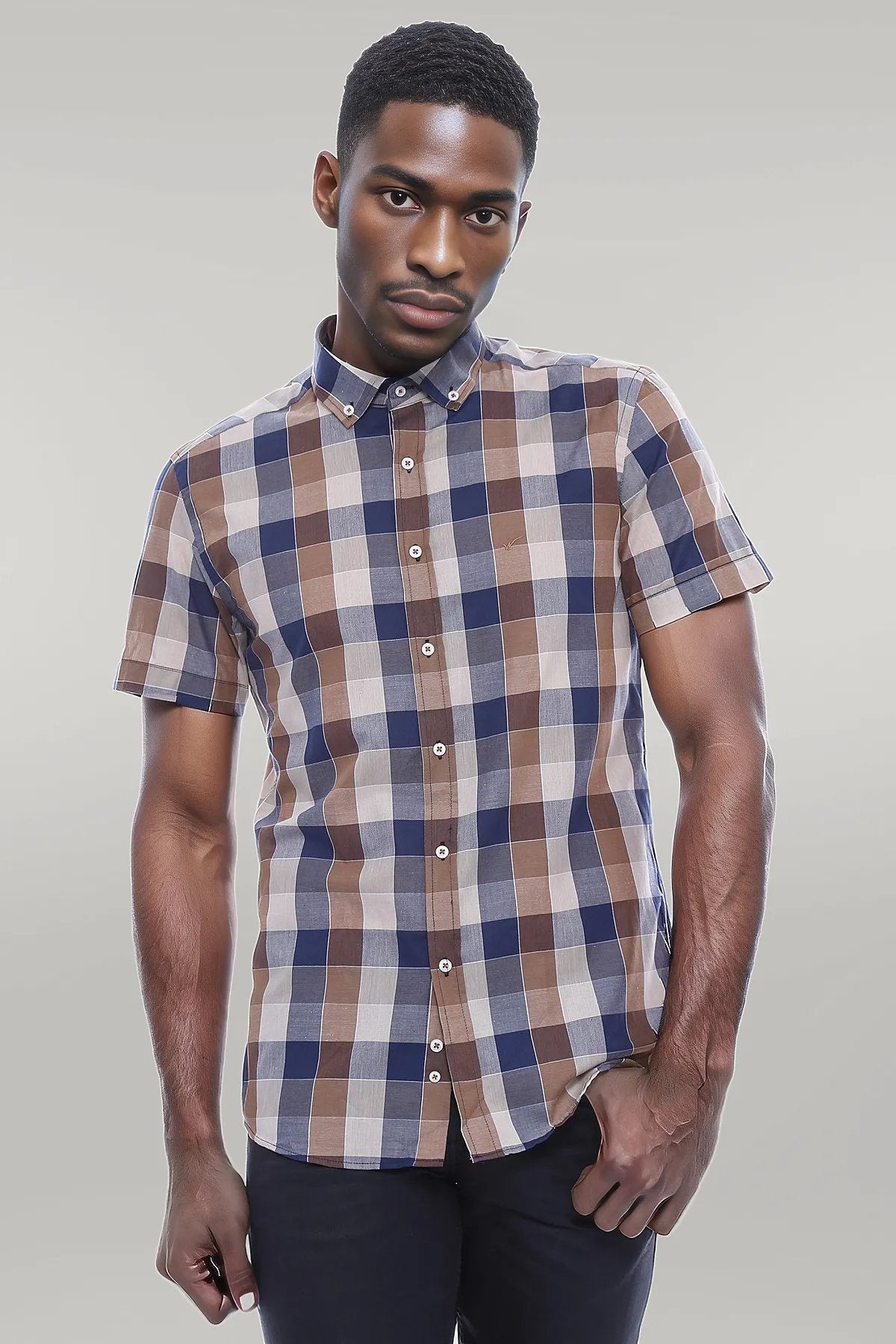 Plaid-Patterned Cotton Shirt -
