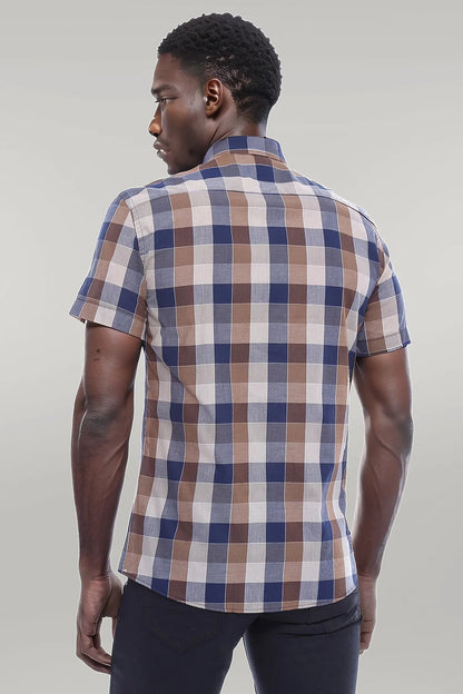 Plaid-Patterned Cotton Shirt -