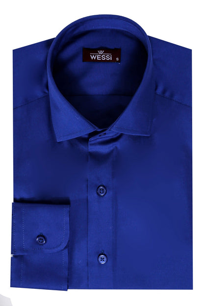 Blue Satin Shirt -