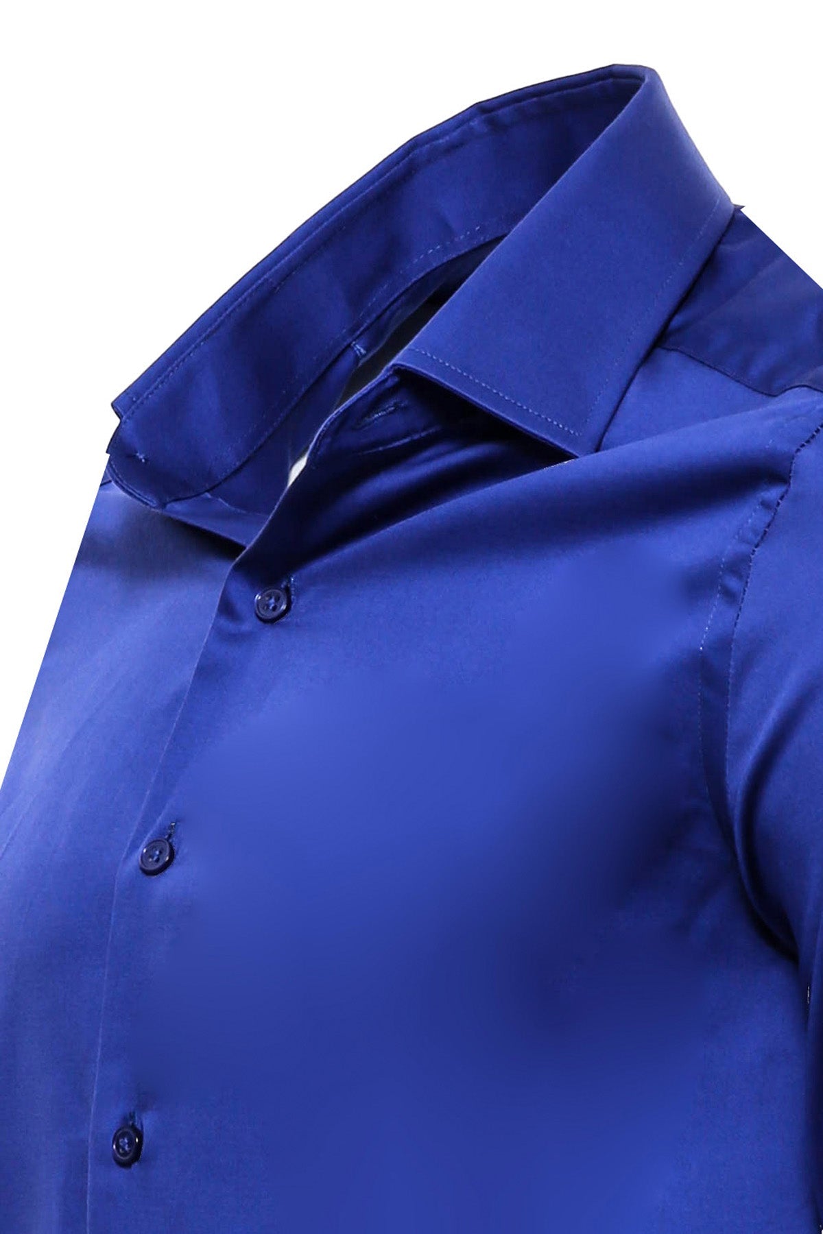 Blue Satin Shirt -
