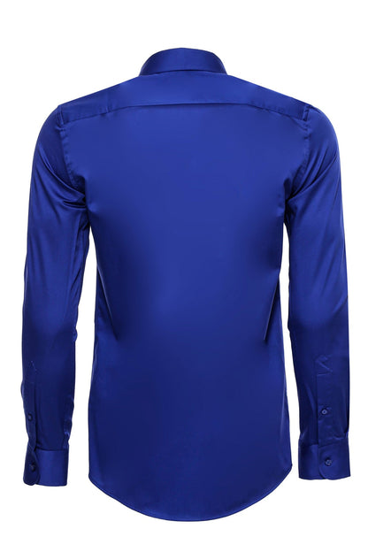 Blue Satin Shirt -