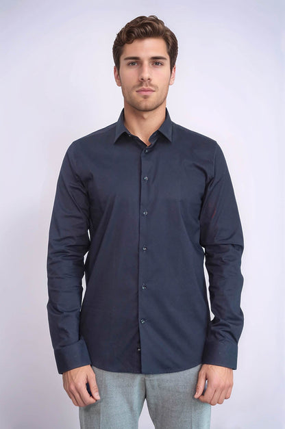 Navy Blue Men's Shirt |