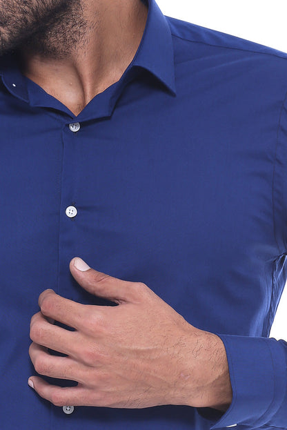 Indigo Blue Slim Fit Men's Shirt |