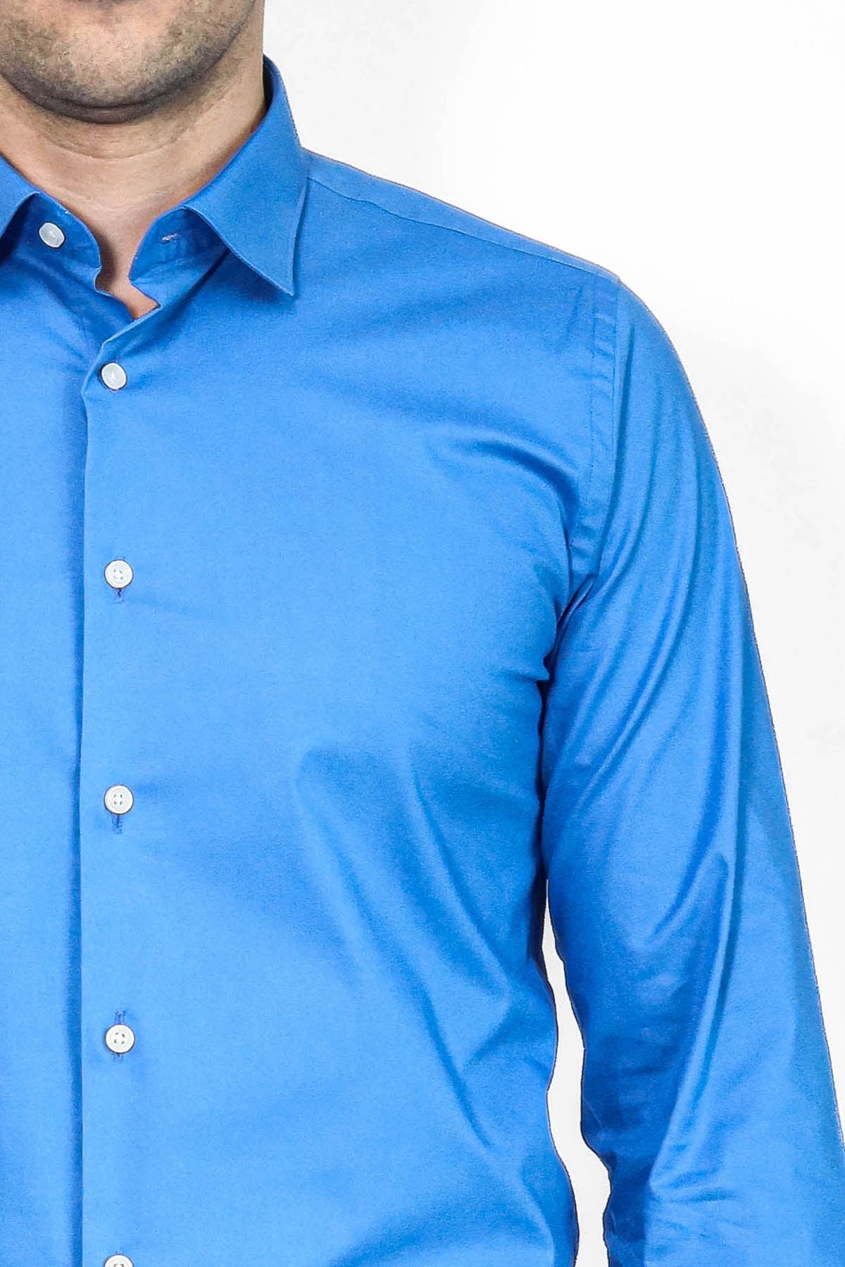 Blue Slim Fit Men's Shirt