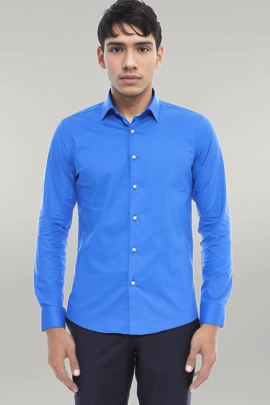 KOALA SYDNEY  Blue Slim Fit Men's Shirt |