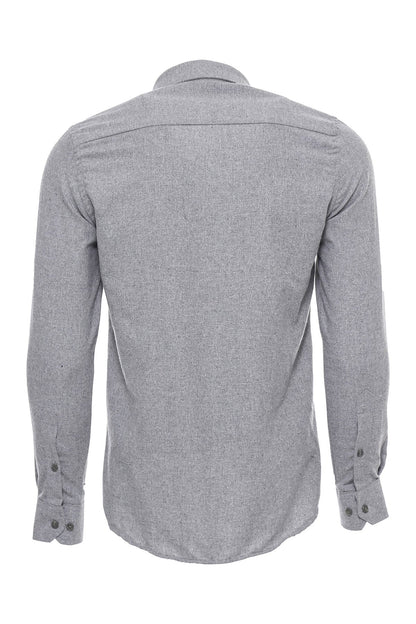 KOALA SYDNEY  Slim Fit Plain Light Grey Men Lumberjack Shirt -