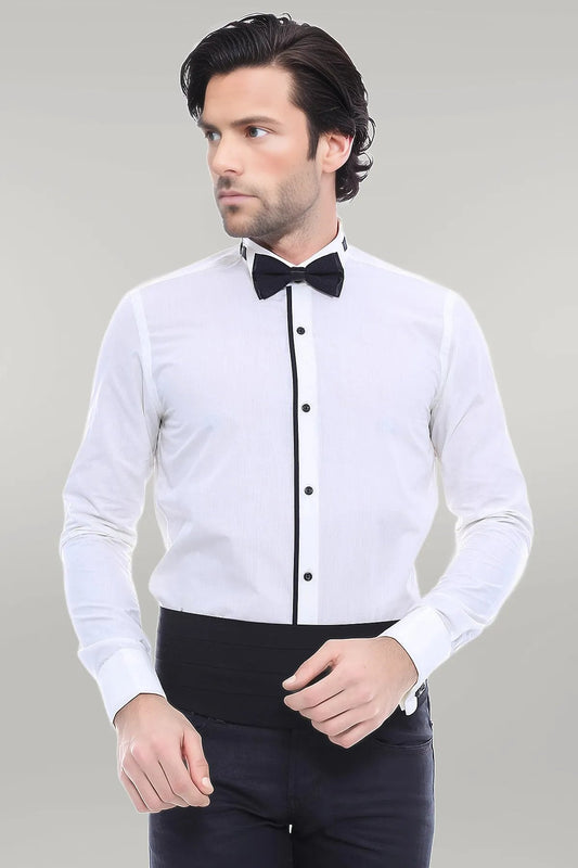 KOALA SYDNEY  Cream Tuxedo Shirt -