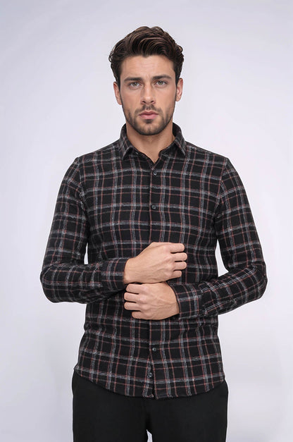 Plaid Black Men Lumberjack Shirt
