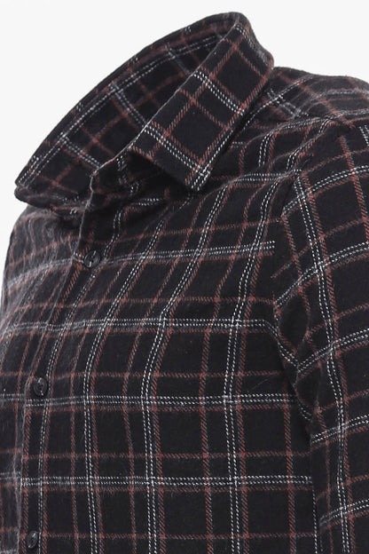 Plaid Black Men Lumberjack Shirt -