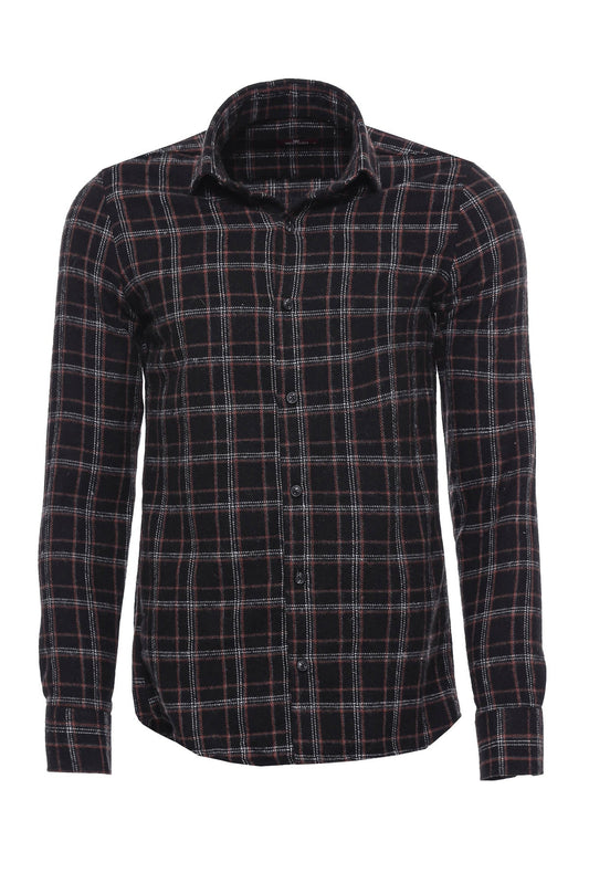 Plaid Black Men Lumberjack Shirt -