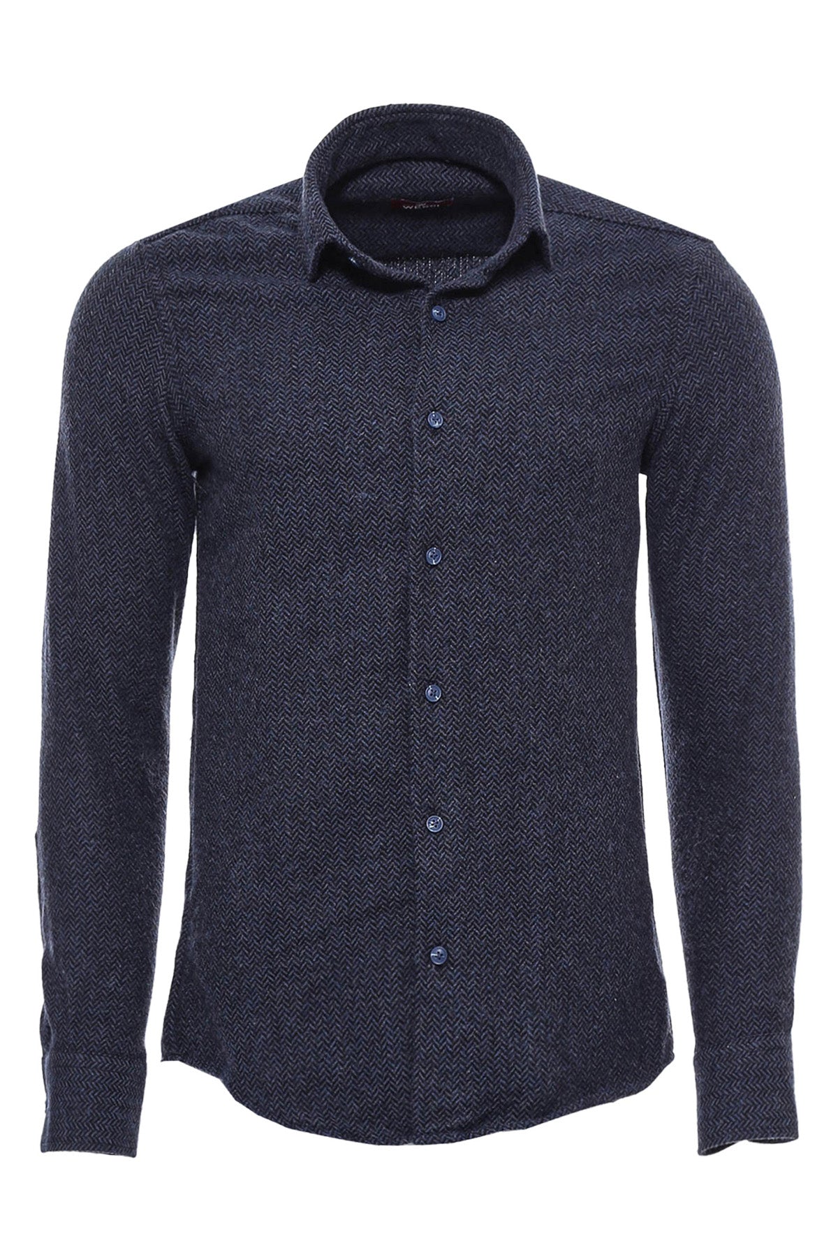 KOALA SYDNEY  Thick Patterned Navy Blue Men Lumberjack Shirt -