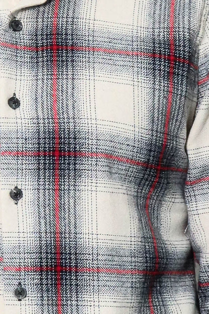 Thick Checked Grey Men Lumberjack Shirt