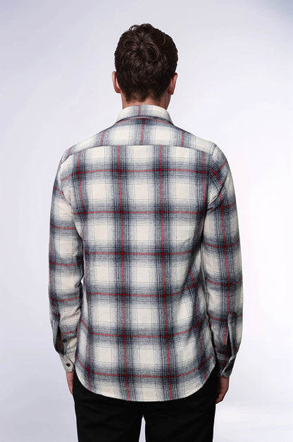 Thick Checked Grey Men Lumberjack Shirt