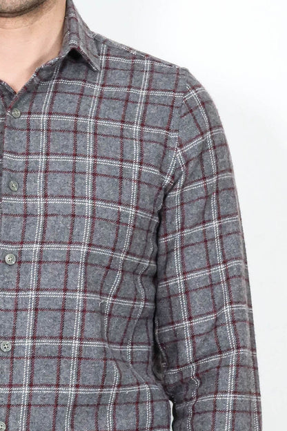 Checked Grey Men Lumberjack Shirt