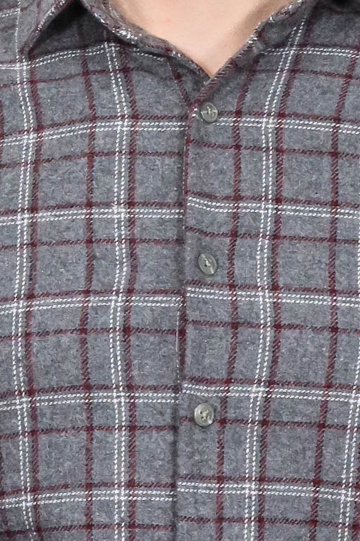 Checked Grey Men Lumberjack Shirt